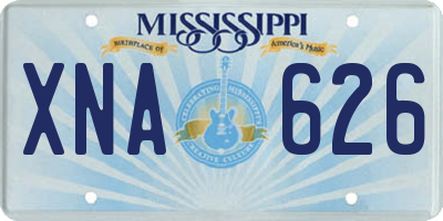 MS license plate XNA626