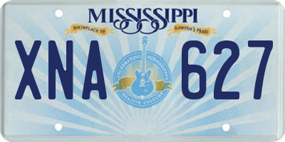 MS license plate XNA627