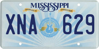 MS license plate XNA629