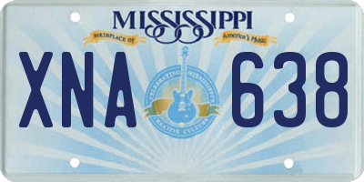 MS license plate XNA638