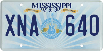 MS license plate XNA640