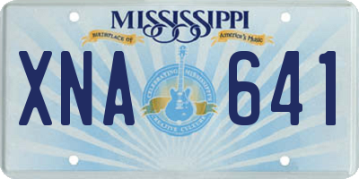 MS license plate XNA641