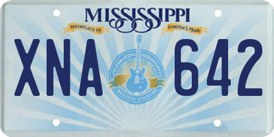 MS license plate XNA642