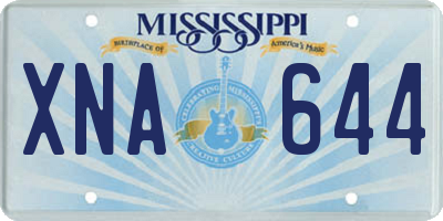 MS license plate XNA644