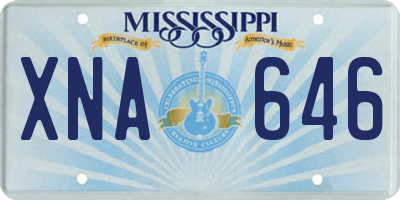 MS license plate XNA646