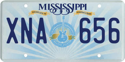 MS license plate XNA656