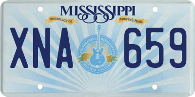 MS license plate XNA659