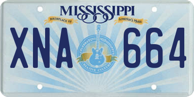 MS license plate XNA664