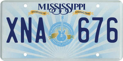 MS license plate XNA676