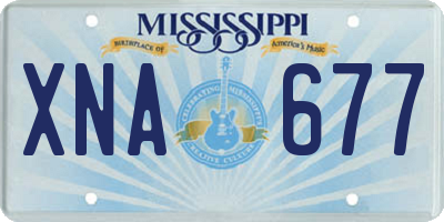 MS license plate XNA677