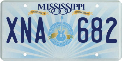 MS license plate XNA682