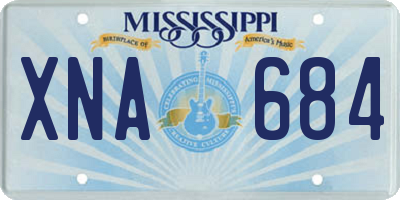 MS license plate XNA684