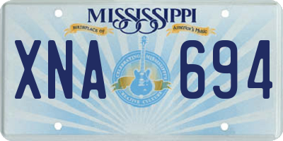 MS license plate XNA694