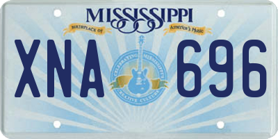 MS license plate XNA696