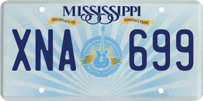MS license plate XNA699