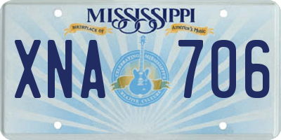 MS license plate XNA706