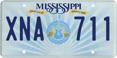 MS license plate XNA711