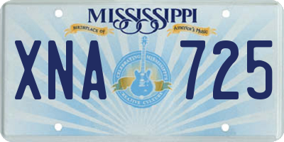 MS license plate XNA725