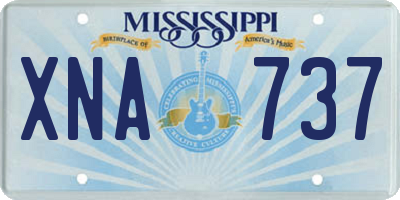 MS license plate XNA737