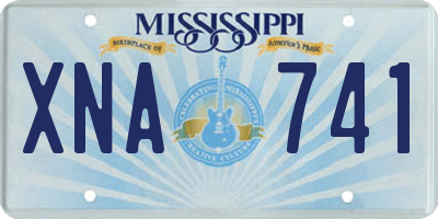 MS license plate XNA741