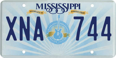 MS license plate XNA744