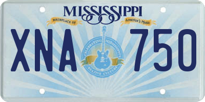MS license plate XNA750