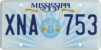 MS license plate XNA753