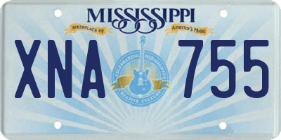 MS license plate XNA755