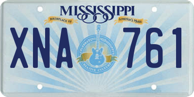 MS license plate XNA761