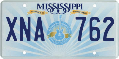 MS license plate XNA762