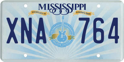 MS license plate XNA764
