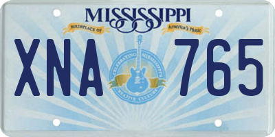 MS license plate XNA765