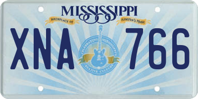 MS license plate XNA766