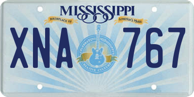 MS license plate XNA767