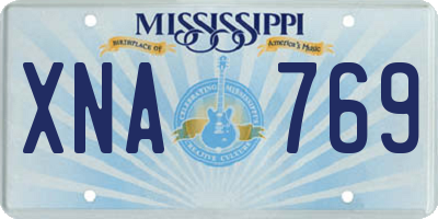 MS license plate XNA769