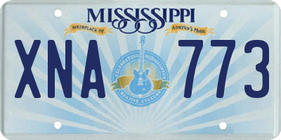 MS license plate XNA773