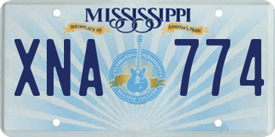 MS license plate XNA774