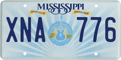 MS license plate XNA776
