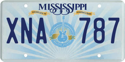 MS license plate XNA787