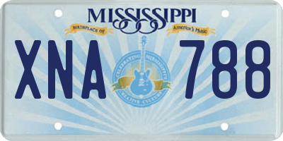 MS license plate XNA788