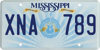 MS license plate XNA789