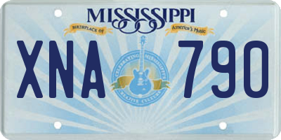 MS license plate XNA790
