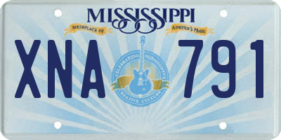MS license plate XNA791