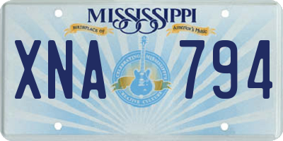 MS license plate XNA794