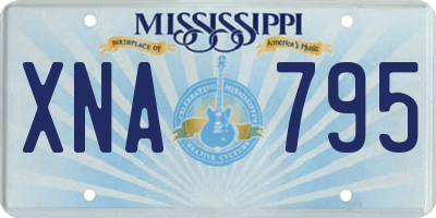 MS license plate XNA795