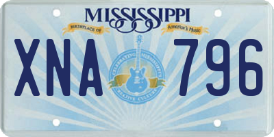 MS license plate XNA796