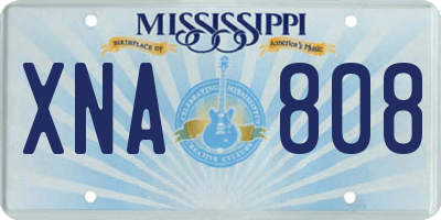 MS license plate XNA808