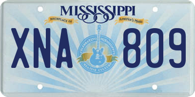 MS license plate XNA809