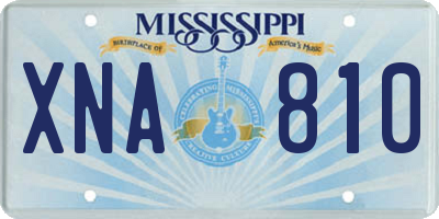 MS license plate XNA810