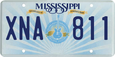 MS license plate XNA811